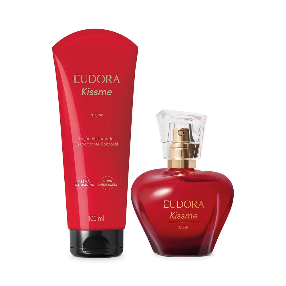 Eudora Kit Kiss Me Now: Desodorante Colônia 50ml + Loção Perfumada Corporal 100ml
