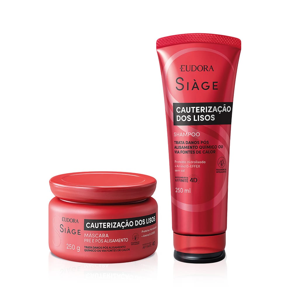 Eudora Kit Siàge Cauterização dos Lisos: Shampoo 250ml + Máscara 250g