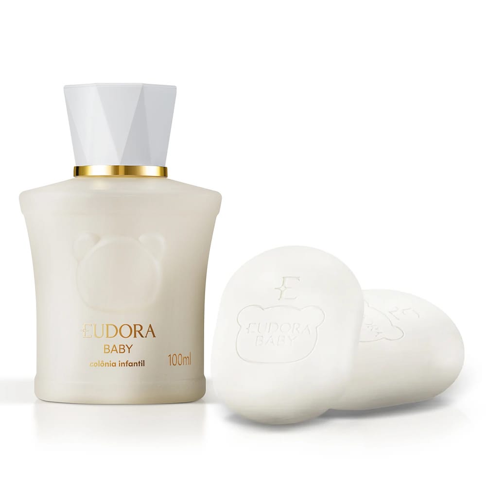 Eudora Kit Baby: Água de Colônia 100ml + Sabonete em Barra 2x85g