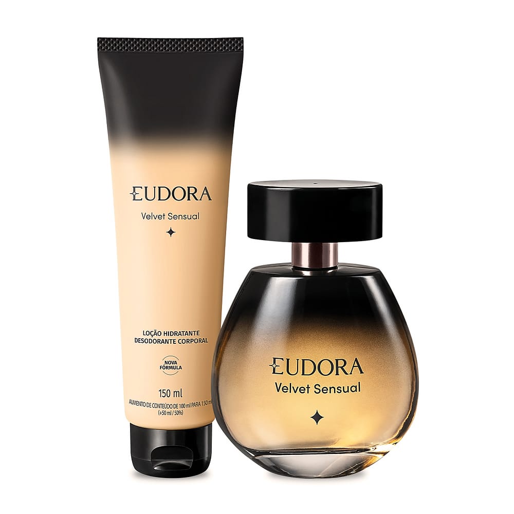 Eudora Kit Velvet Sensual: Desodorante Colônia 100ml + Loção Corporal 150ml
