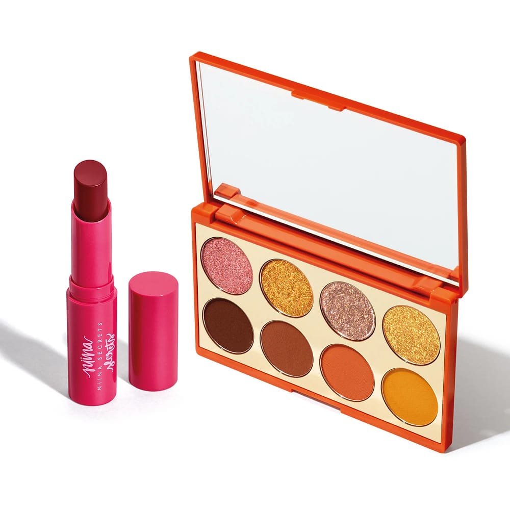 Combo Niina Secrets: Palette De Sombras Orange 5,6g + Hidra Balm Rosa 3,2g