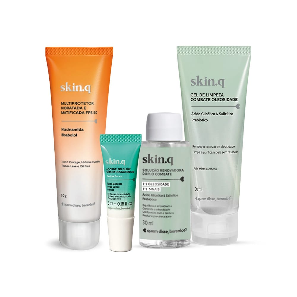 Combo Skin.q Minis Limpeza e Proteção (4 itens)