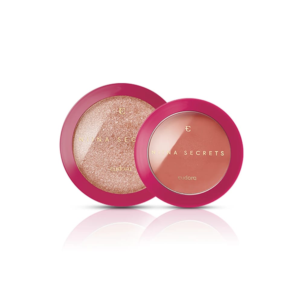 Eudora Kit Niina Iluminador Rosé + Blush Pêssego Secreto