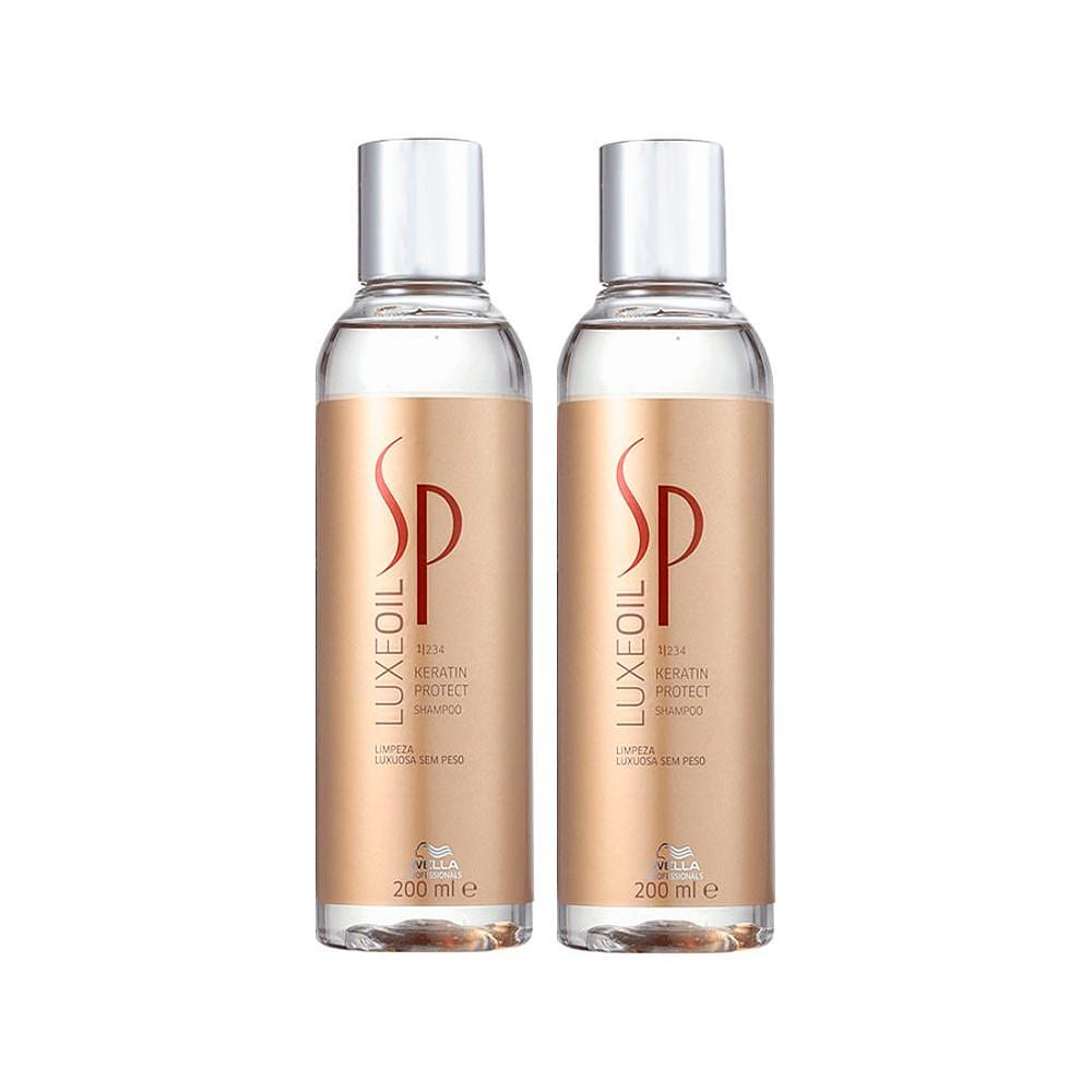 Kit SP System Professional Luxe Oil Keratin Protect - Shampoo 200 ml - 2 Unidades