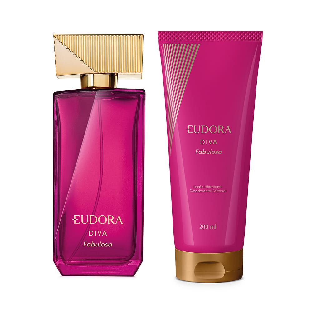 Eudora Kit Diva Fabulosa: Desodorante Colônia 100ml + Loção Corporal 200ml