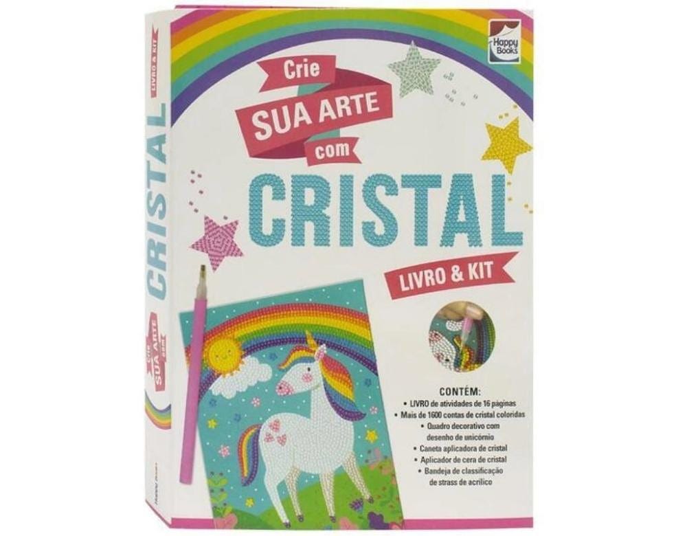 Livro & Kit Mania Do Cristal Unicórnio - Happy Books