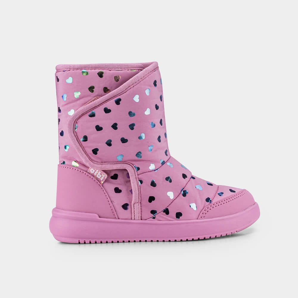 Bota Infantil Bibi Urban Basic Drop Rosa de Coração 1230014