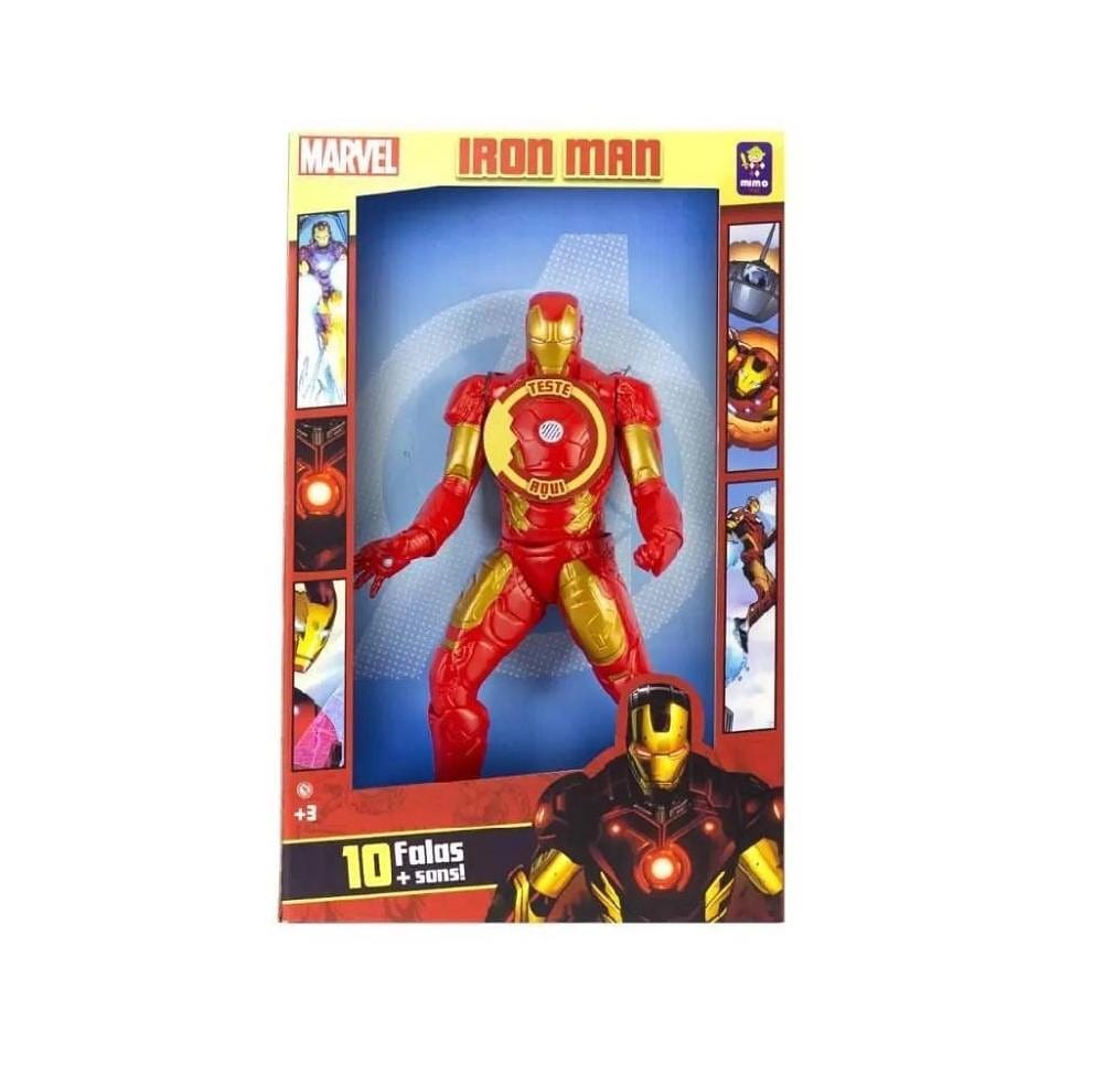 Boneco Homem De Ferro Gigante Com 10 Sons Marvel - Mimo Toys