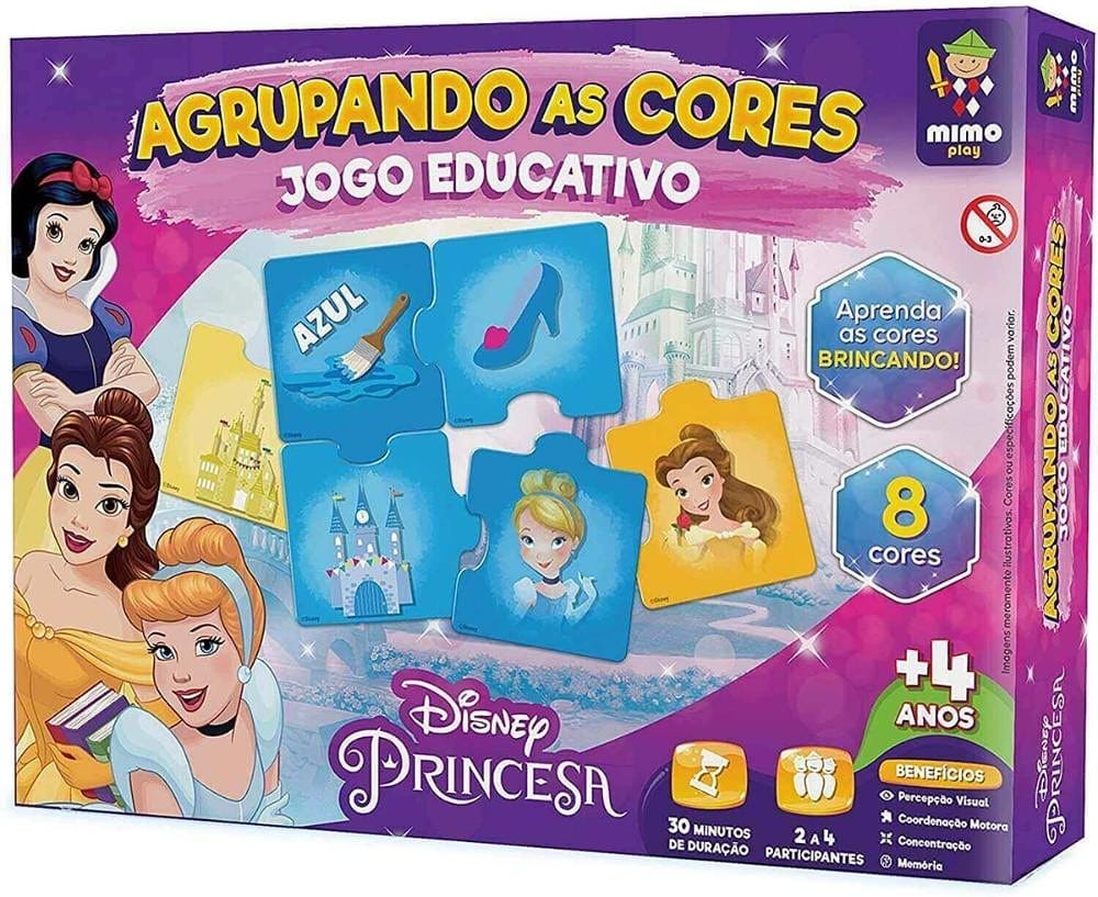 Jogo Educativo - Agrupando as Cores - Princesas - Mimo Toys