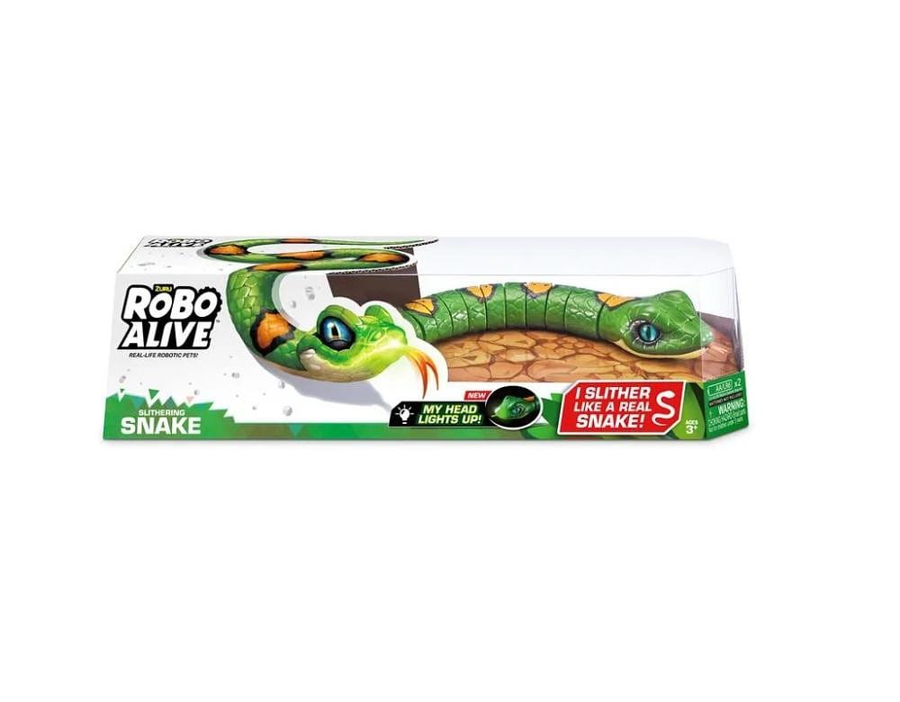 Robô Alive Cobra Verde e Laranja - Candide