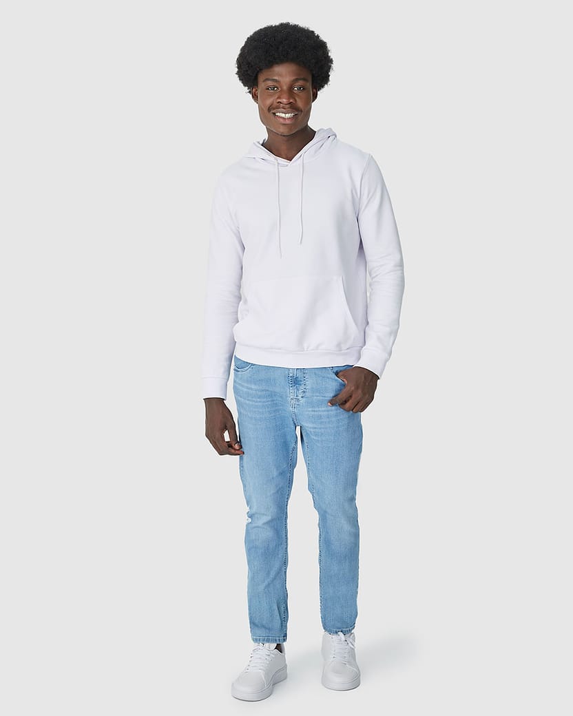 Calça Masculina Skinny Com Puídos Em Flex Jeans