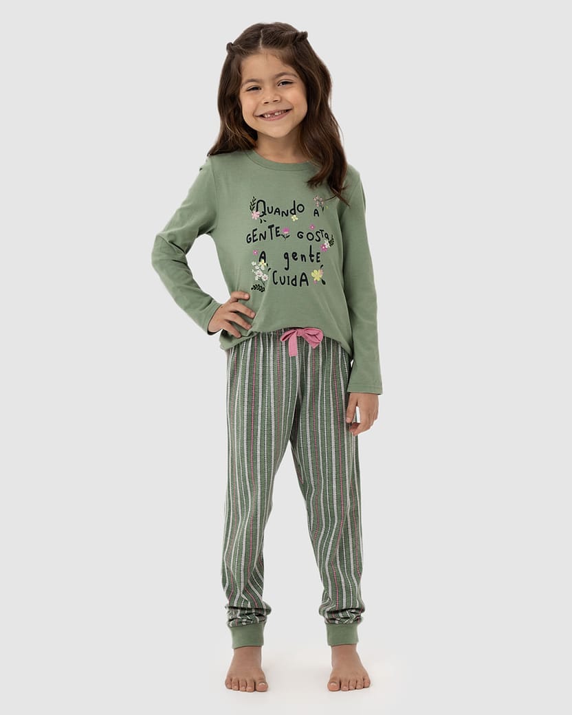 Pijama Infantil Menina Linha Família A Gente Cuida Em Algodão Malwee Kids