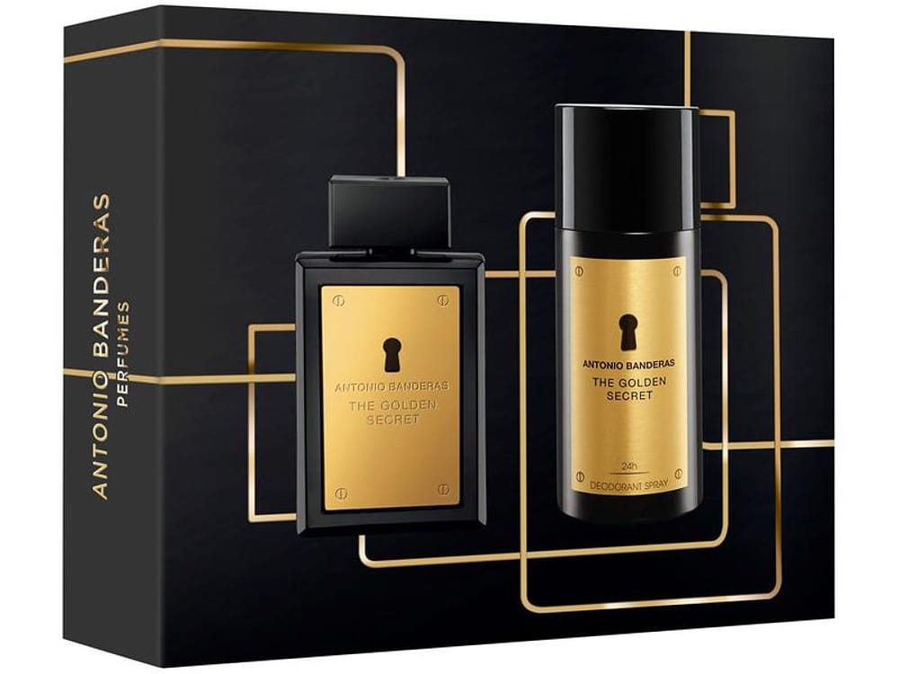Kit Perfume Antonio Banderas Golden Secret - Masculino Eau de Toilette 100ml com Desodorante