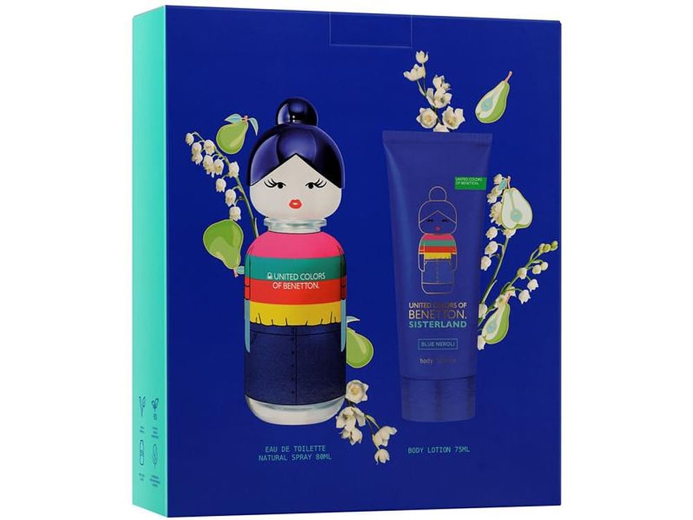 Kit Perfume Benetton Sisterland Blue Neroli - Feminino Eau de Toilette 80ml com Body Lotion