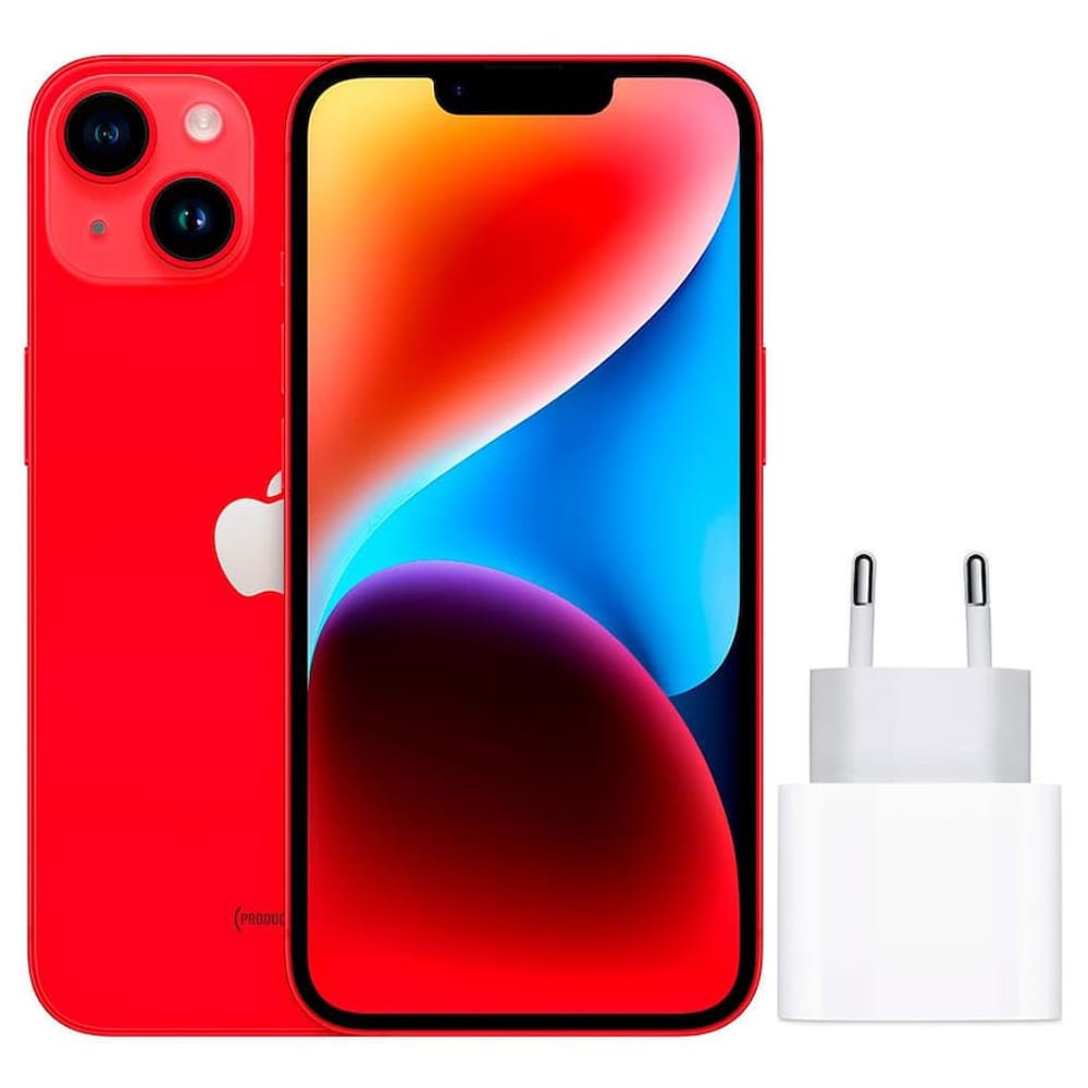 Apple iPhone 14 256GB (PRODUCT)RED + Carregador Apple USB-C de 20W