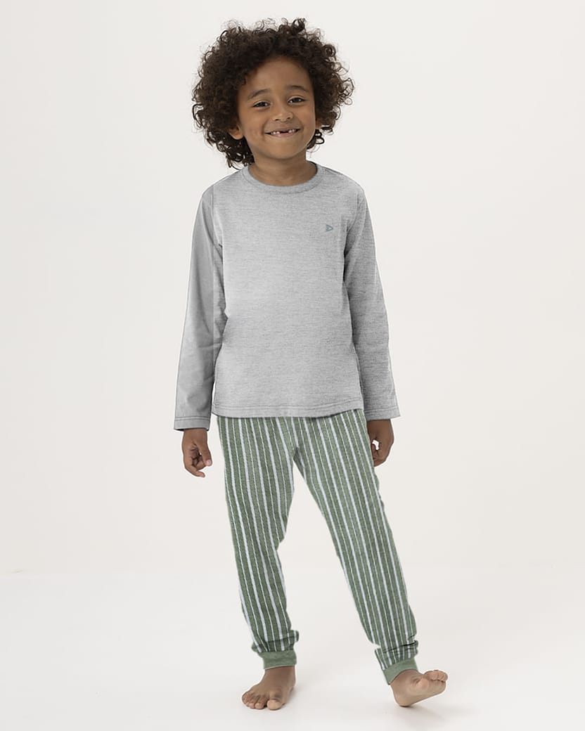 Pijama Infantil Menino Calça Estampada Linha Família Em Algodão Malwee Kids