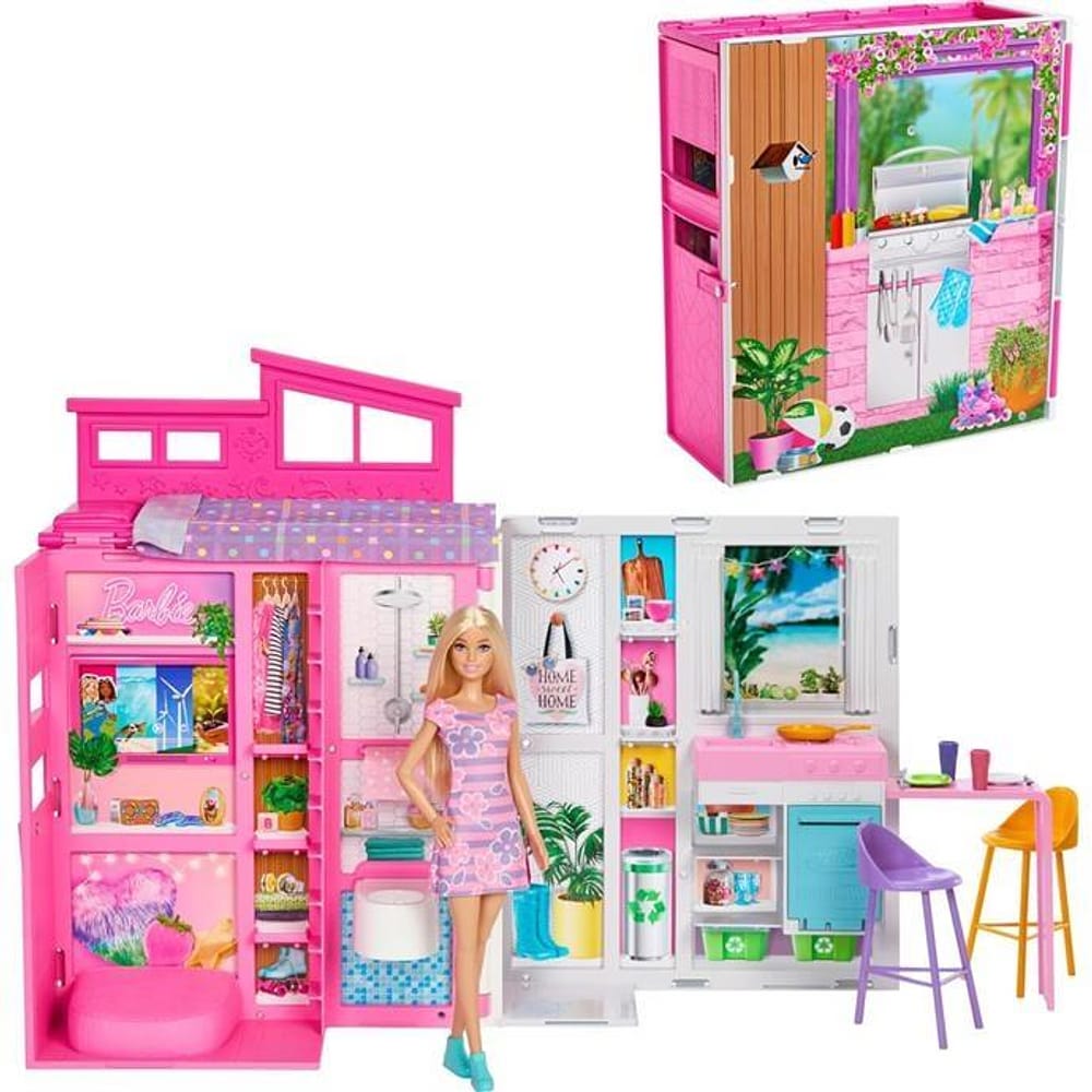 Boneca Barbie Estante Casa Glam com Boneca HRJ77 - Mattel