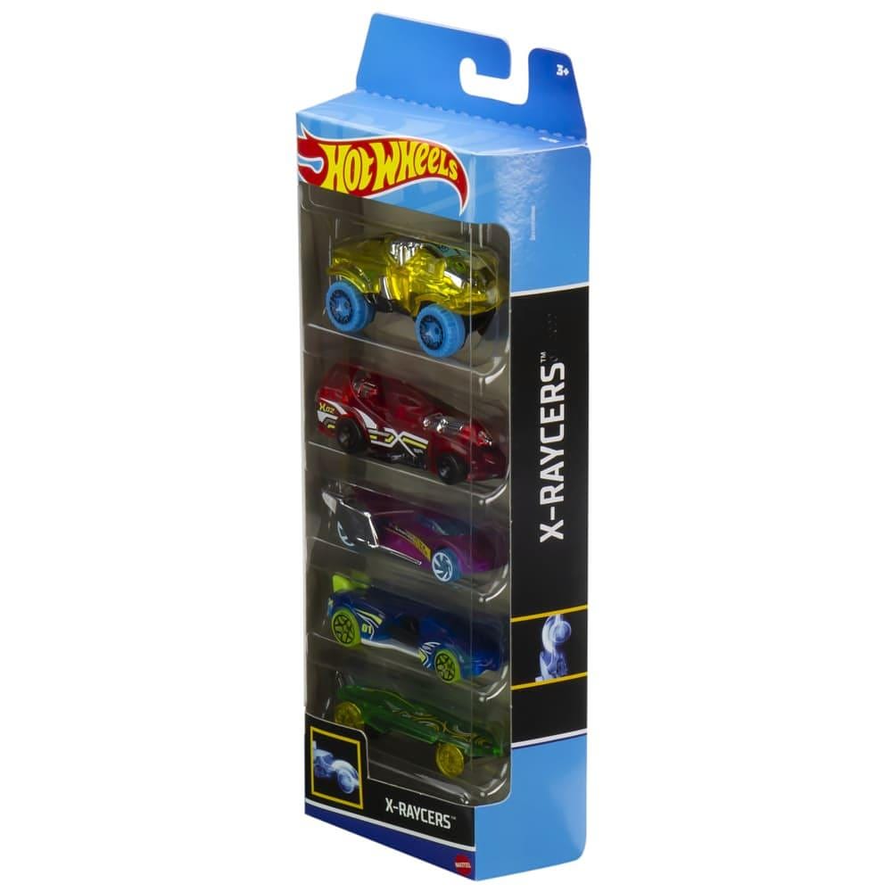 Hot Wheels Basics Pack com 5 Carros X-Raycers - Mattel