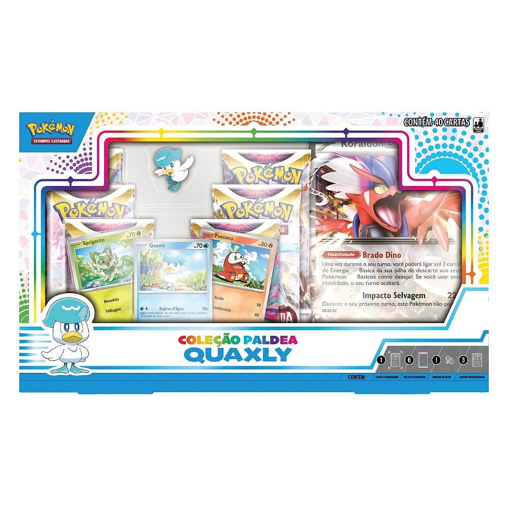 Pokémon Box Coleção Paldea Quaxly - Copag