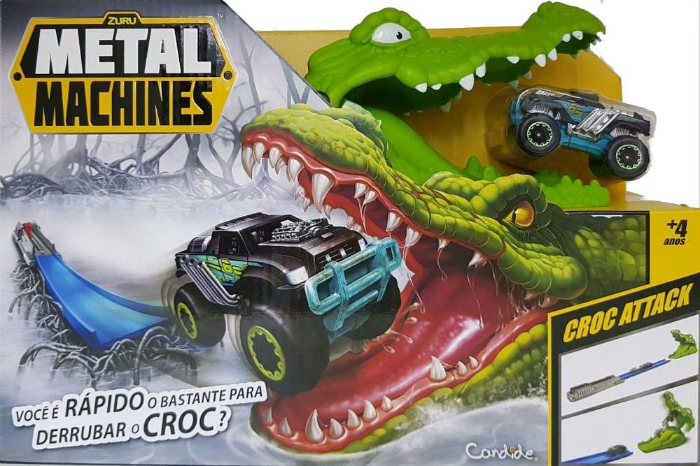 Pista Metal Machines Croc Attack Crocodilo - Candide