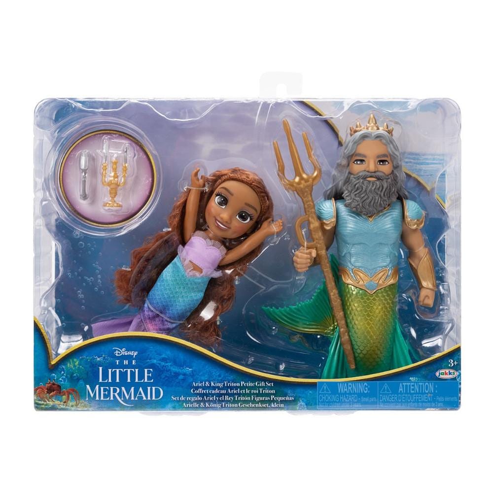 A Pequena Sereia Set Petite Ariel e Rei Tritão - Sunny