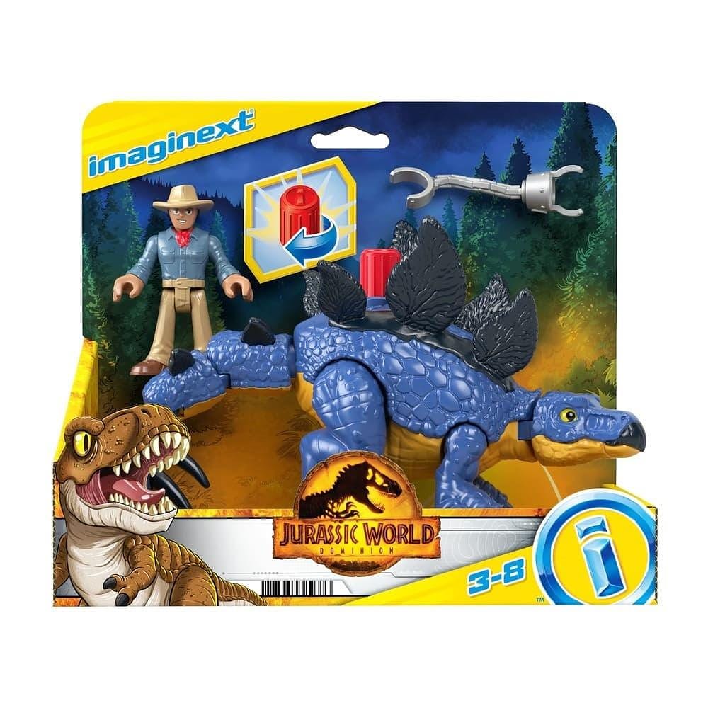 Imaginext Jurassic World Stegosaurus e dr. Grant - Mattel