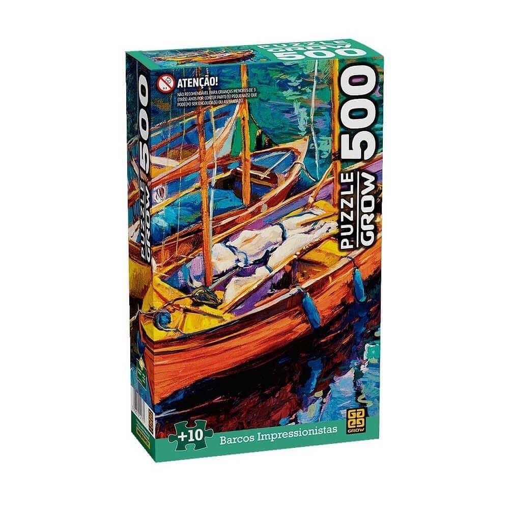 Quebra Cabeça Barcos Impressionistas 500 Peças - Grow