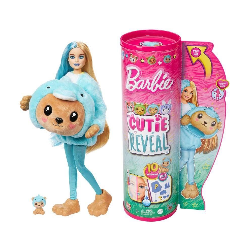 Barbie Cutie Reveal Urso Vestido de Golfinho - mattel