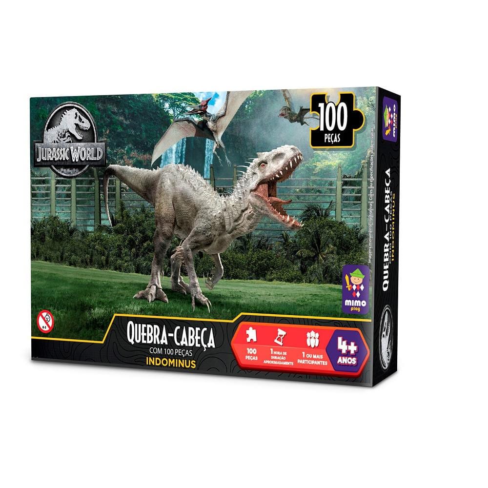 Quebra-Cabeça Jurassic World Indominus Rex 100 Peças - Mimo