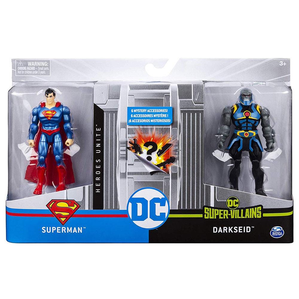 Mini Figuras Superman e Darkseid DC Comics - Sunny
