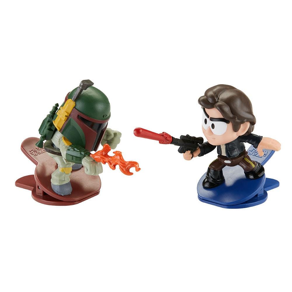 Mini Figuras Star Wars Battle Bobblers Boba Fett Vs. Han - Hasbro