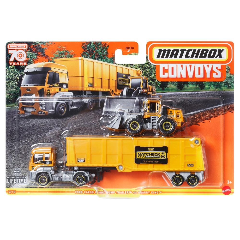 Matchbox Convoys Ford Cargo e Mbx Dump Trailer - Mattel