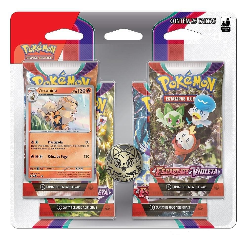 Pokémon Blister Quadruplo Arcanine - Copag