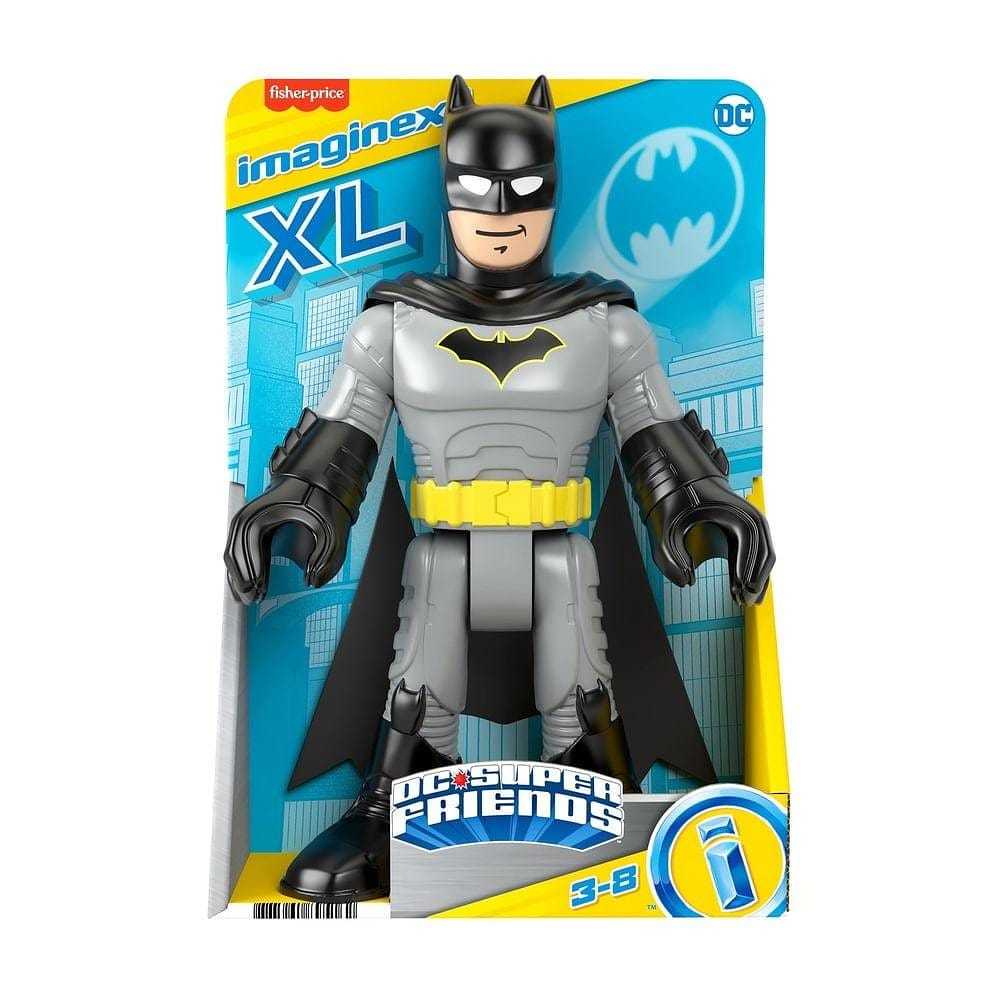 Imaginext Batman Uniforme Cinza e Preto XL - Mattel