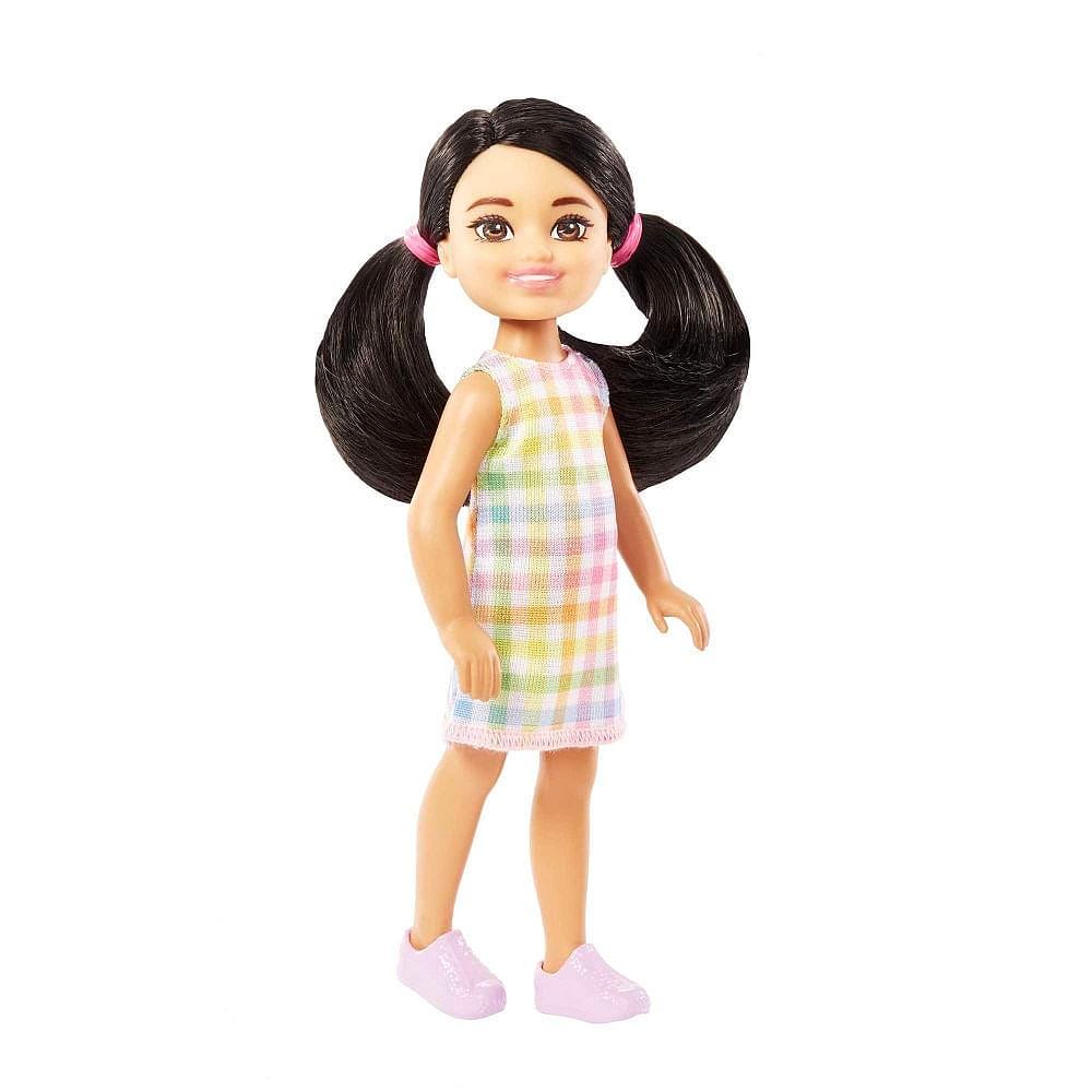 Barbie Chelsea Vestido Xadrez Pastel - Mattel