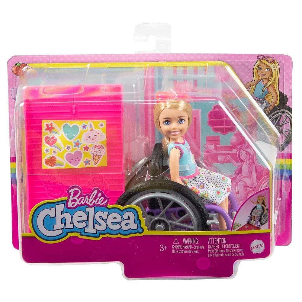 Barbie Chelsea Cadeira de Rodas Rosa - Mattel