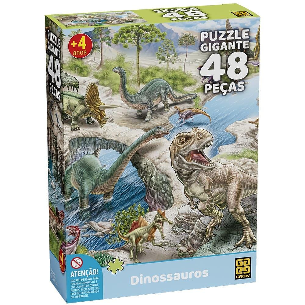 Puzzle Gigante Dinossauros 48 Peças - Grow
