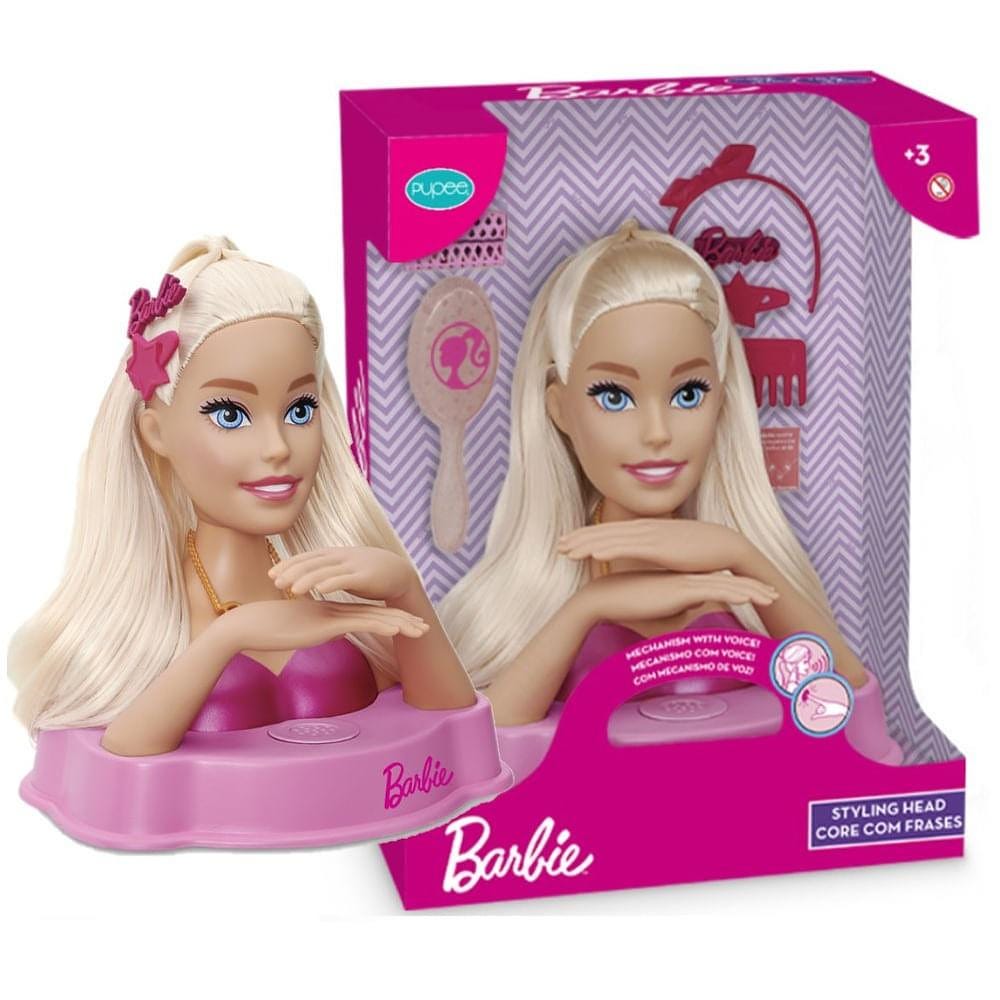 Barbie Styling Head Extra Com Frases - Pupee