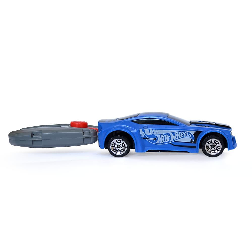 Carro Hot Wheels com Chave Lançador Azul - Fun Divirta-se