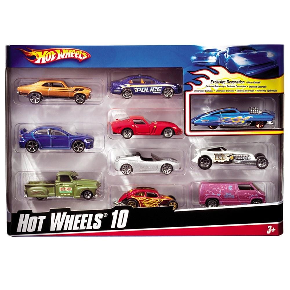 Hot Wheels Conjunto de Veículos 10 Carros Sortidos - Mattel