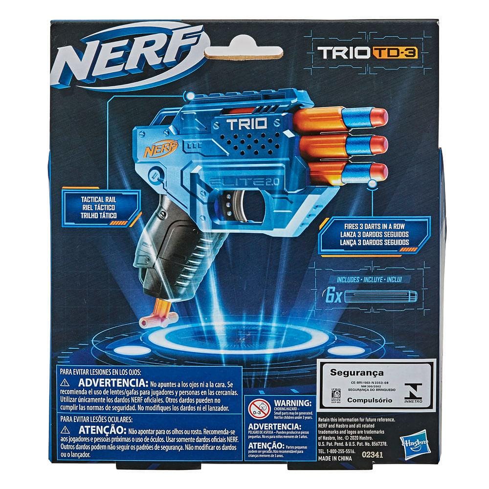 Lançador Nerf Elite 2.0 Trio TD-3 - Hasbro