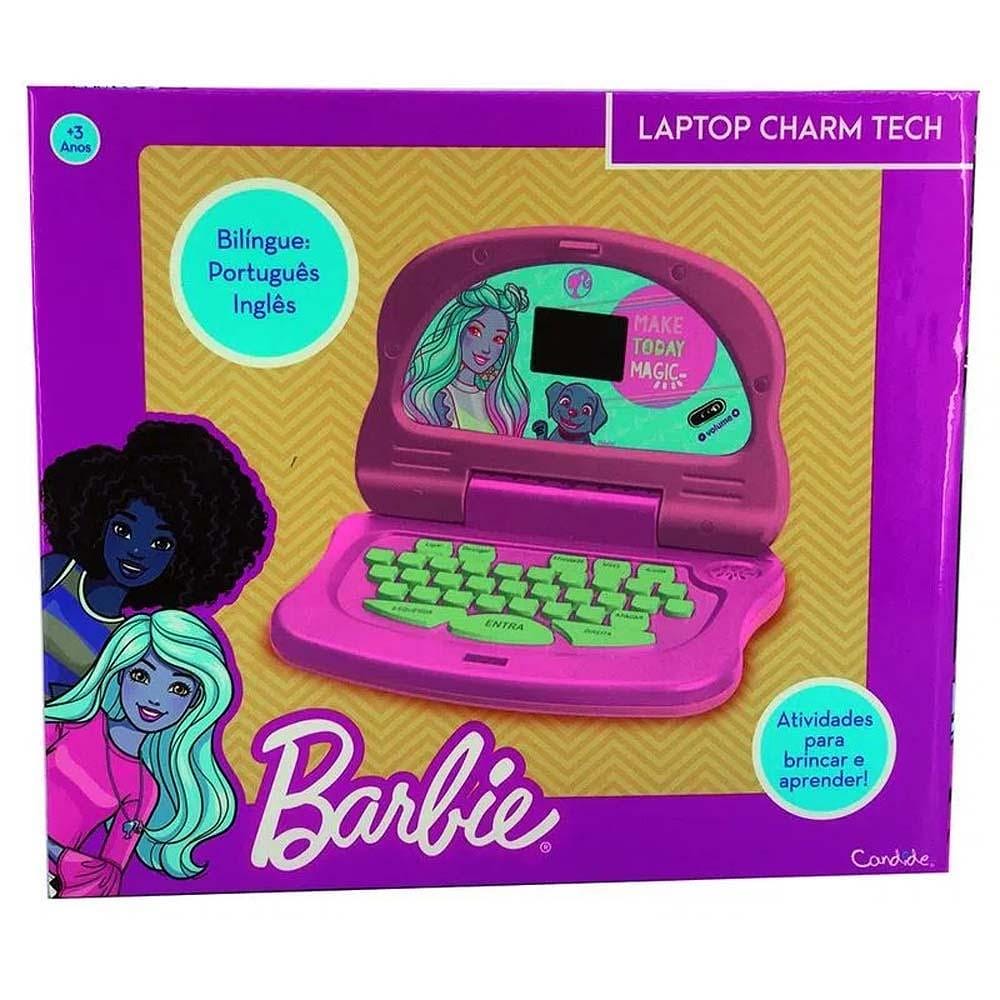 LapTop de Atividades Charm Tech Bilíngue Barbie - Candide