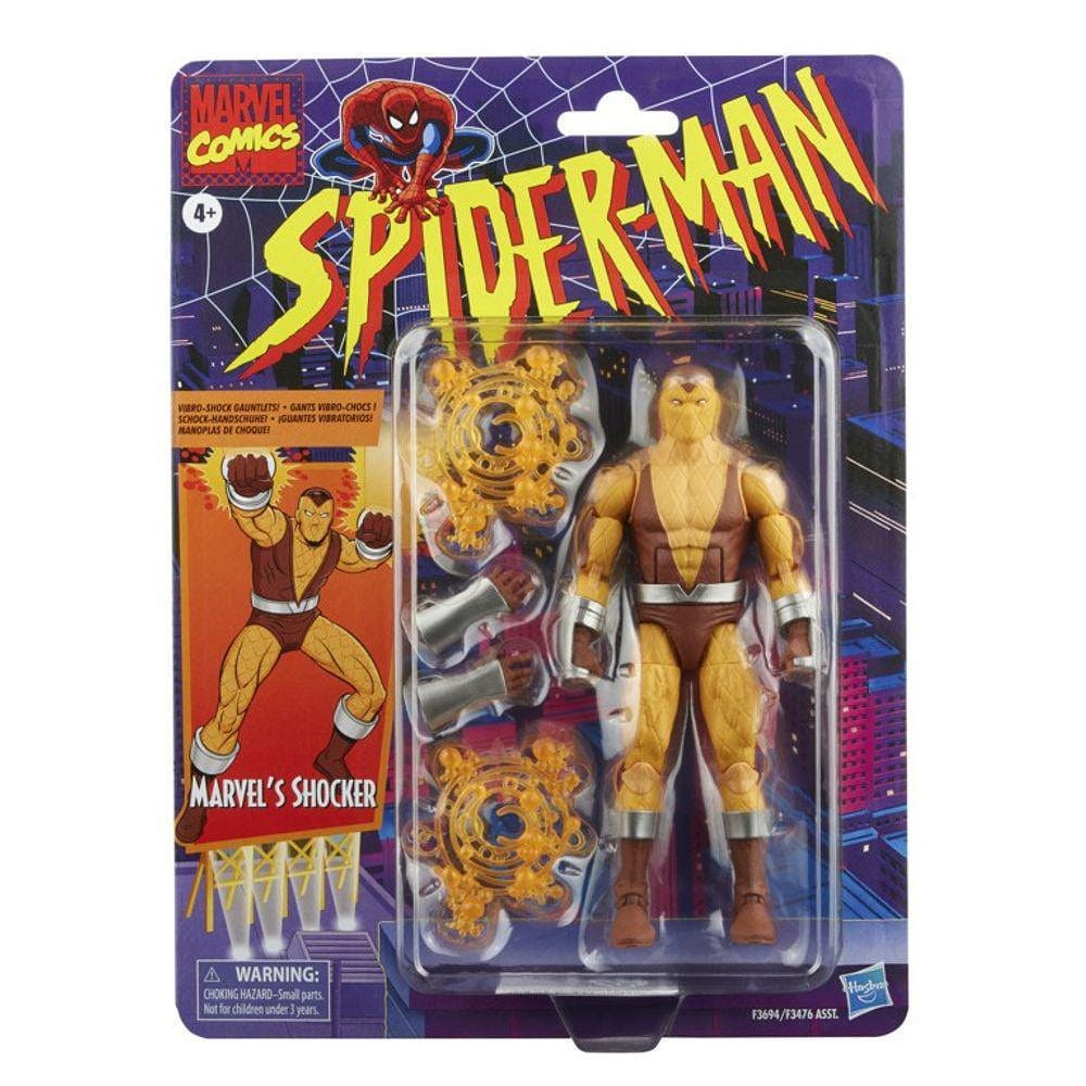 Figura Marvel Legends Spider Man Retro Shocker - Hasbro