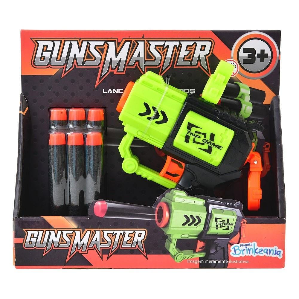 Lançador Guns Master com 6 Dardos - Brinkzania