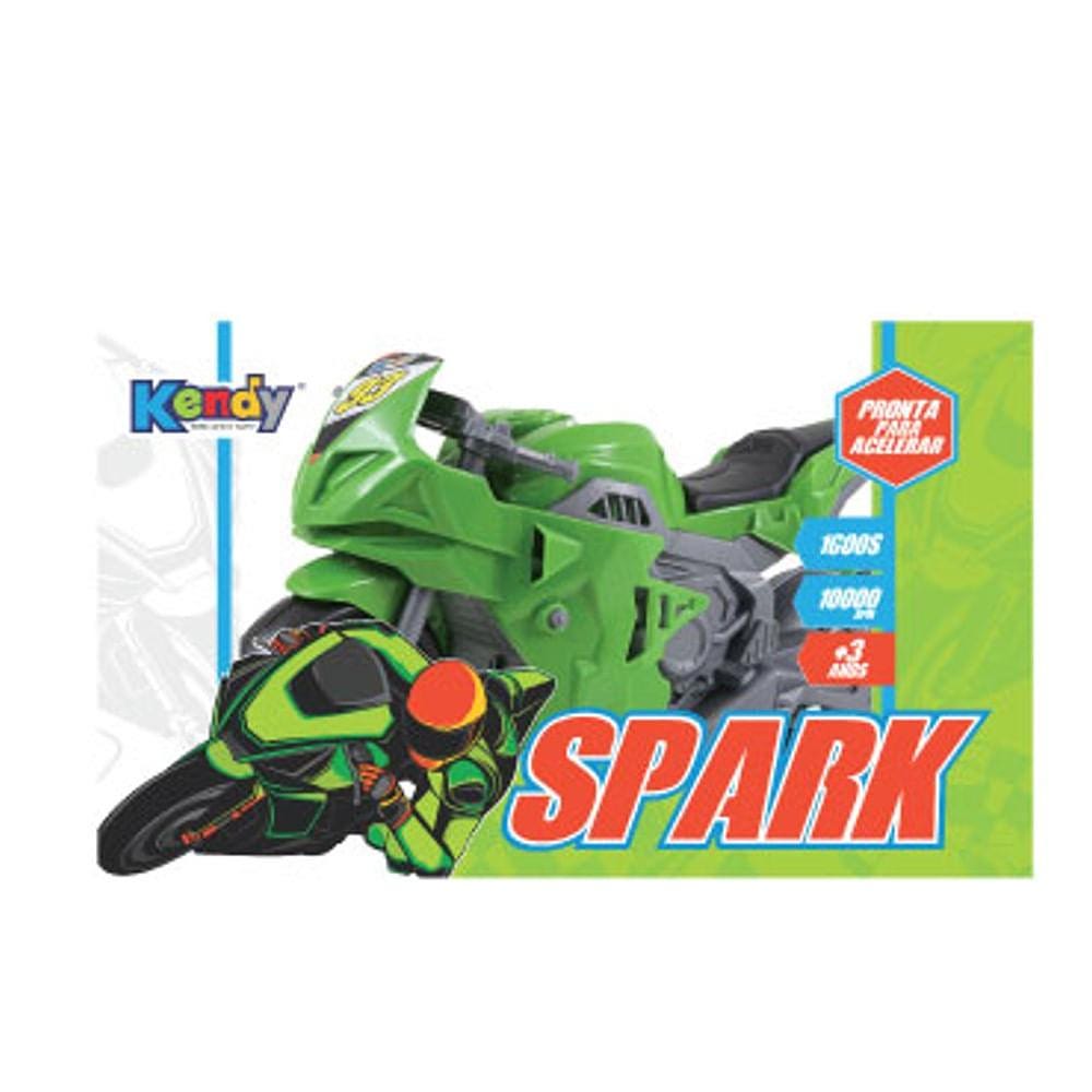 Moto Spark Roda Livre Verde - Kendy