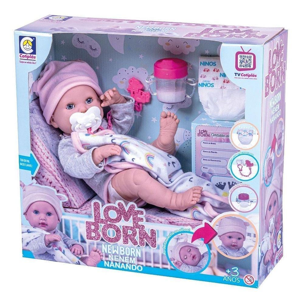 Boneca Reborn Bebê Love Born Nanando - Cotiplás