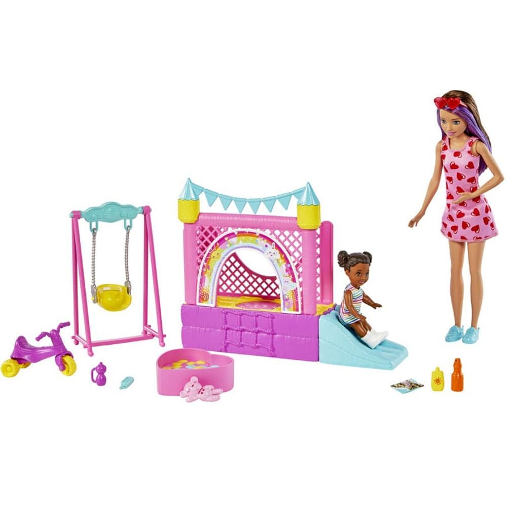Barbie Skipper Playset Babá no Parque de Diversões - Mattel