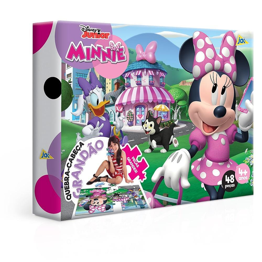 Quebra Cabeça Minnie Mouse 48 Peças Grandão - Toyster