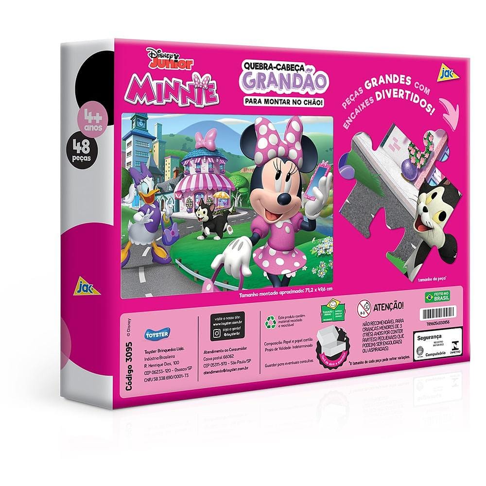 Quebra Cabeça Minnie Mouse 48 Peças Grandão - Toyster