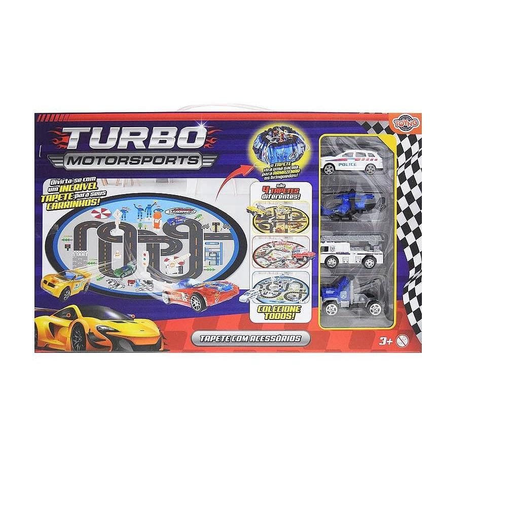 Turbo Motorsports Tapete Pista com Carrinhos e Acessórios - Toyng